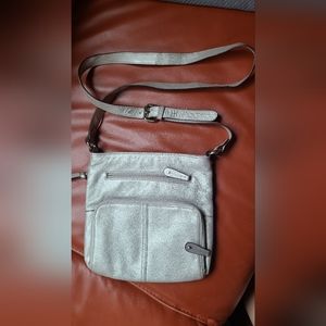 Tignanello silver crossbody bag